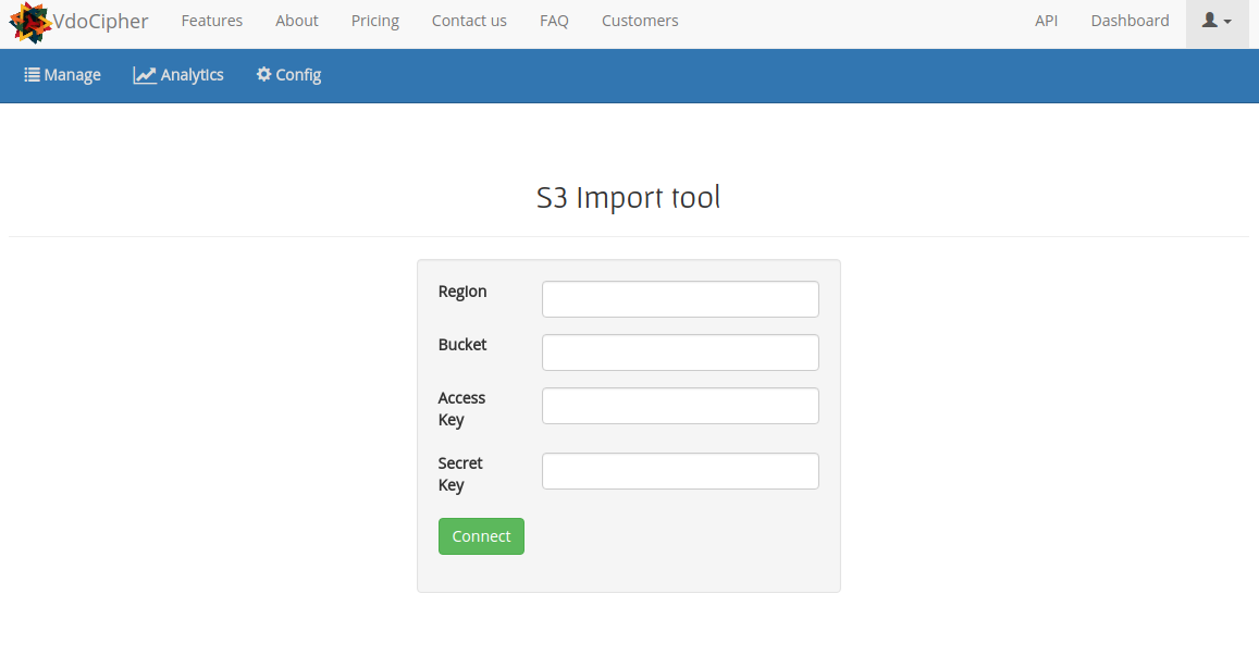 Import from AWS S3 for Secure Video Streaming