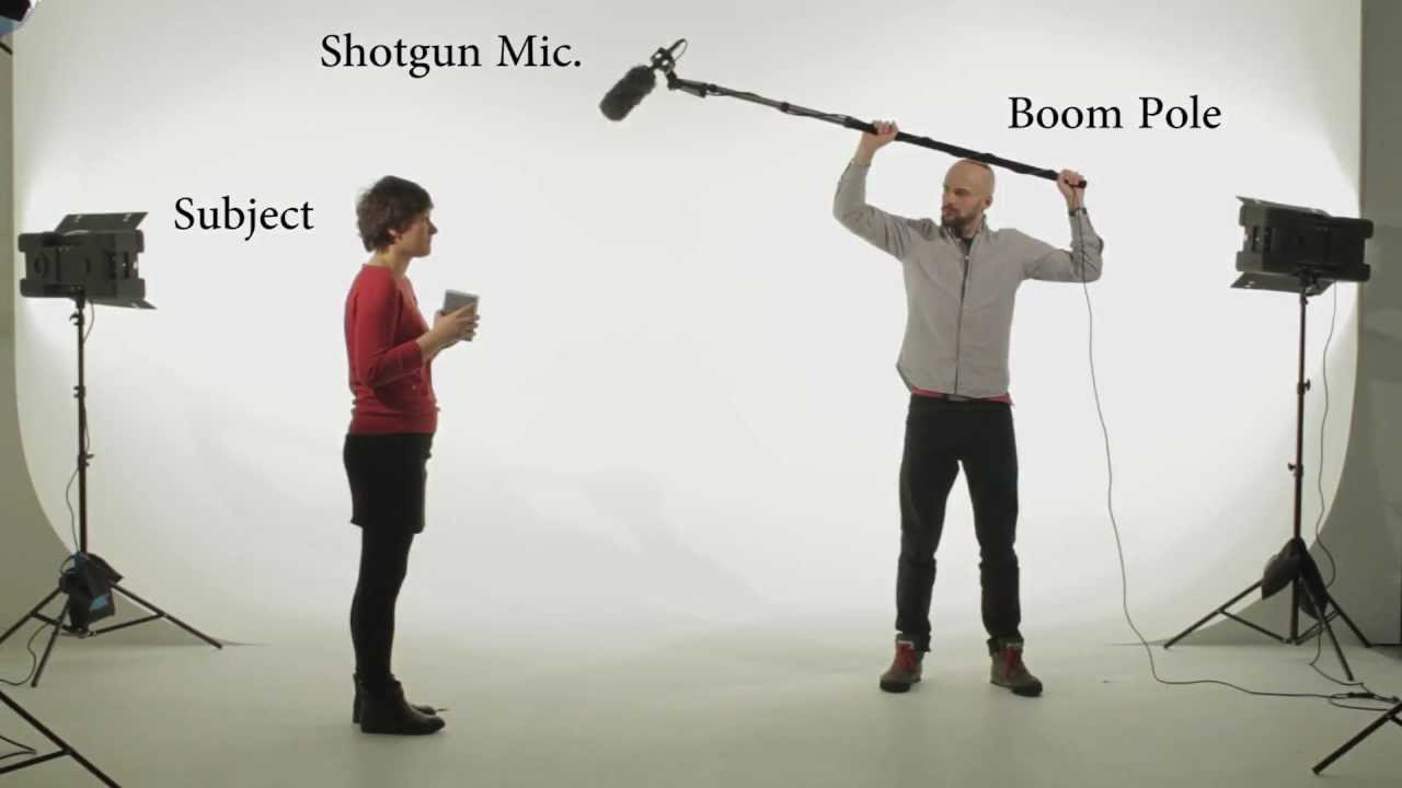 Boom mic for audio in online video course