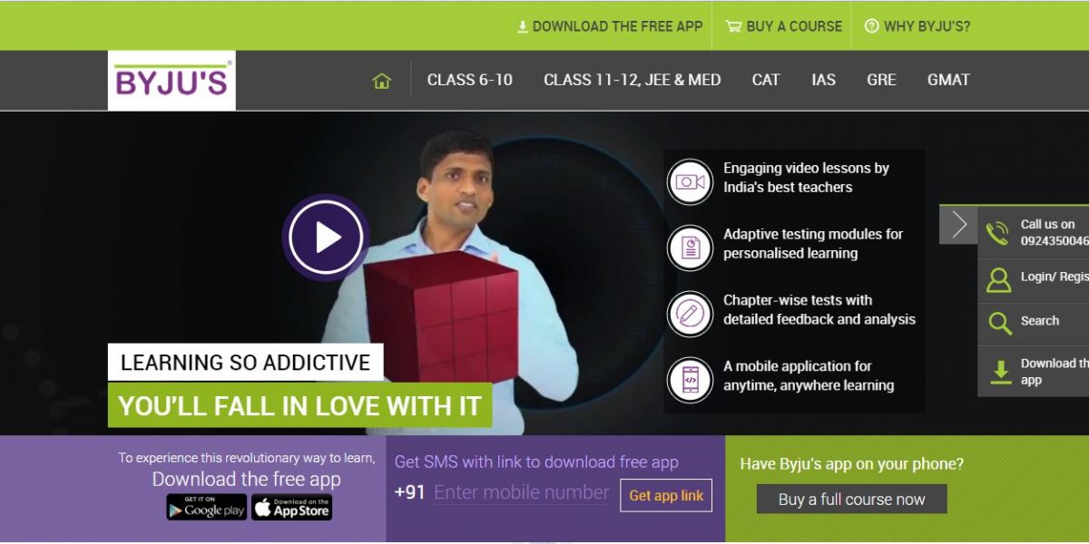 BYJUS video classes for player