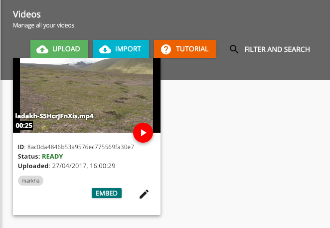 Find video id in the VdoCipher dashboard to add videos for WordPress video hosting