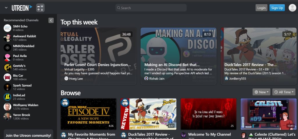 utreon video sharing platform