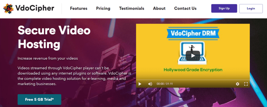 vdocipher private video hosting