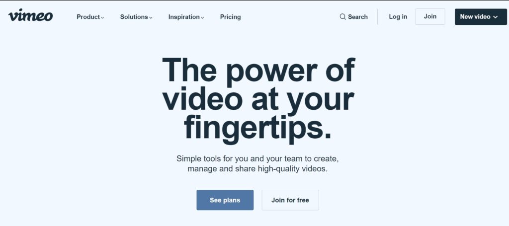 vimeo plataforma para compartir vídeos