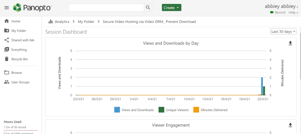 panopto - online video platform comparison analytics