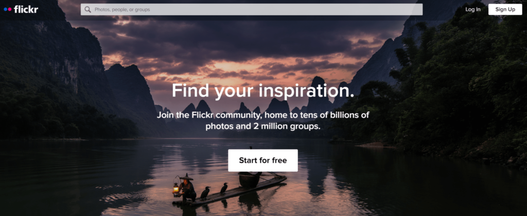 Flickr -video platforms like youtube