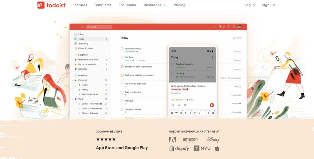 Todoist study app for students for productivity