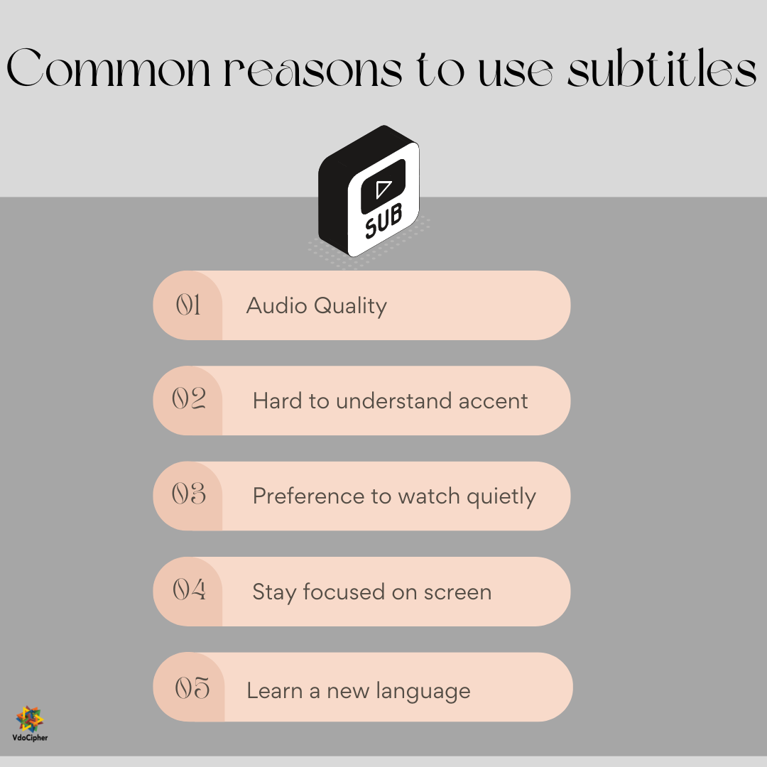 common reasons to use subtitles