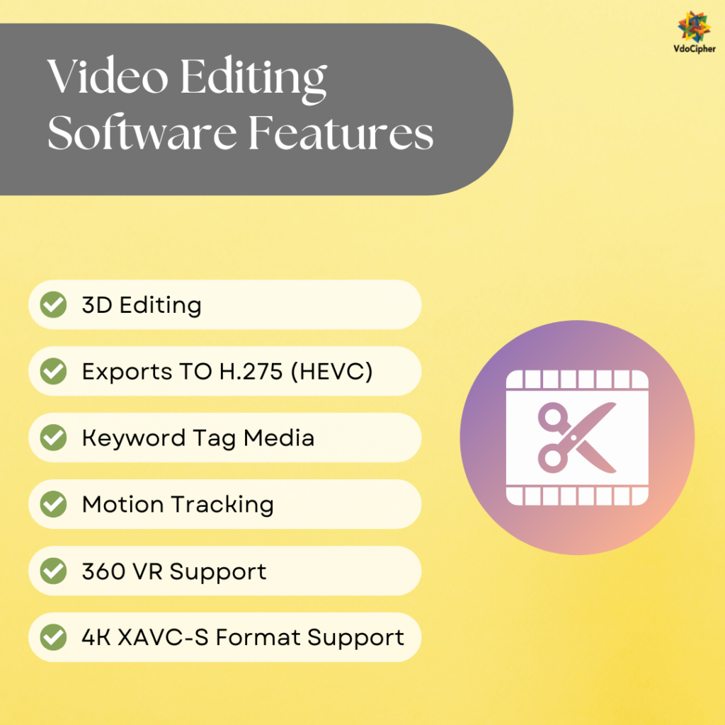 video editing software features 