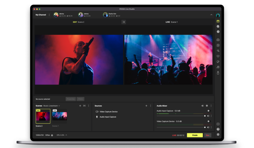 Prism Live Studio Streaming Software