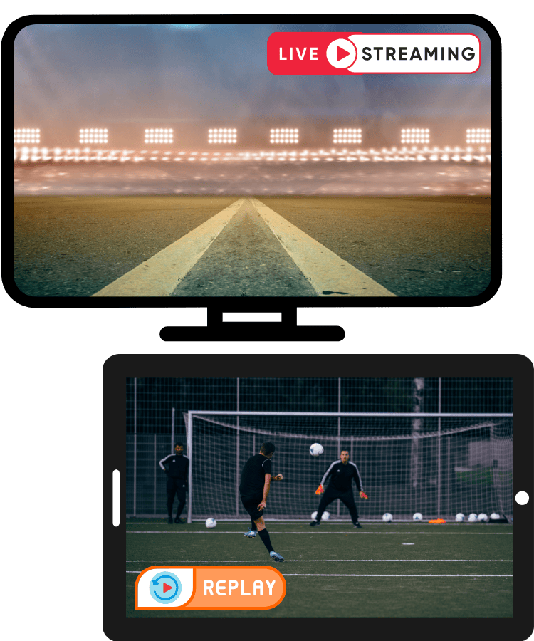 sports video streaming and broadcast banner image