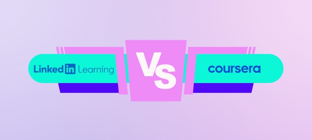 Linkedin learning vs coursera banner image