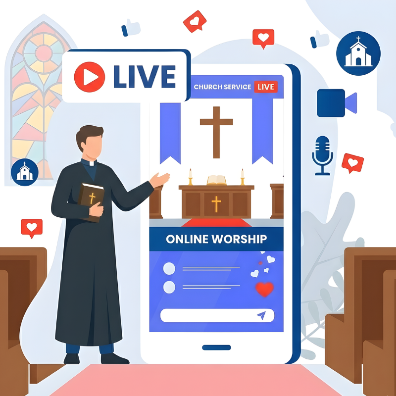 Faith based and church live Streaming services banner image