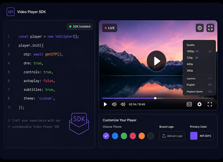 Craft your experience with our Customizable Video Player SDK