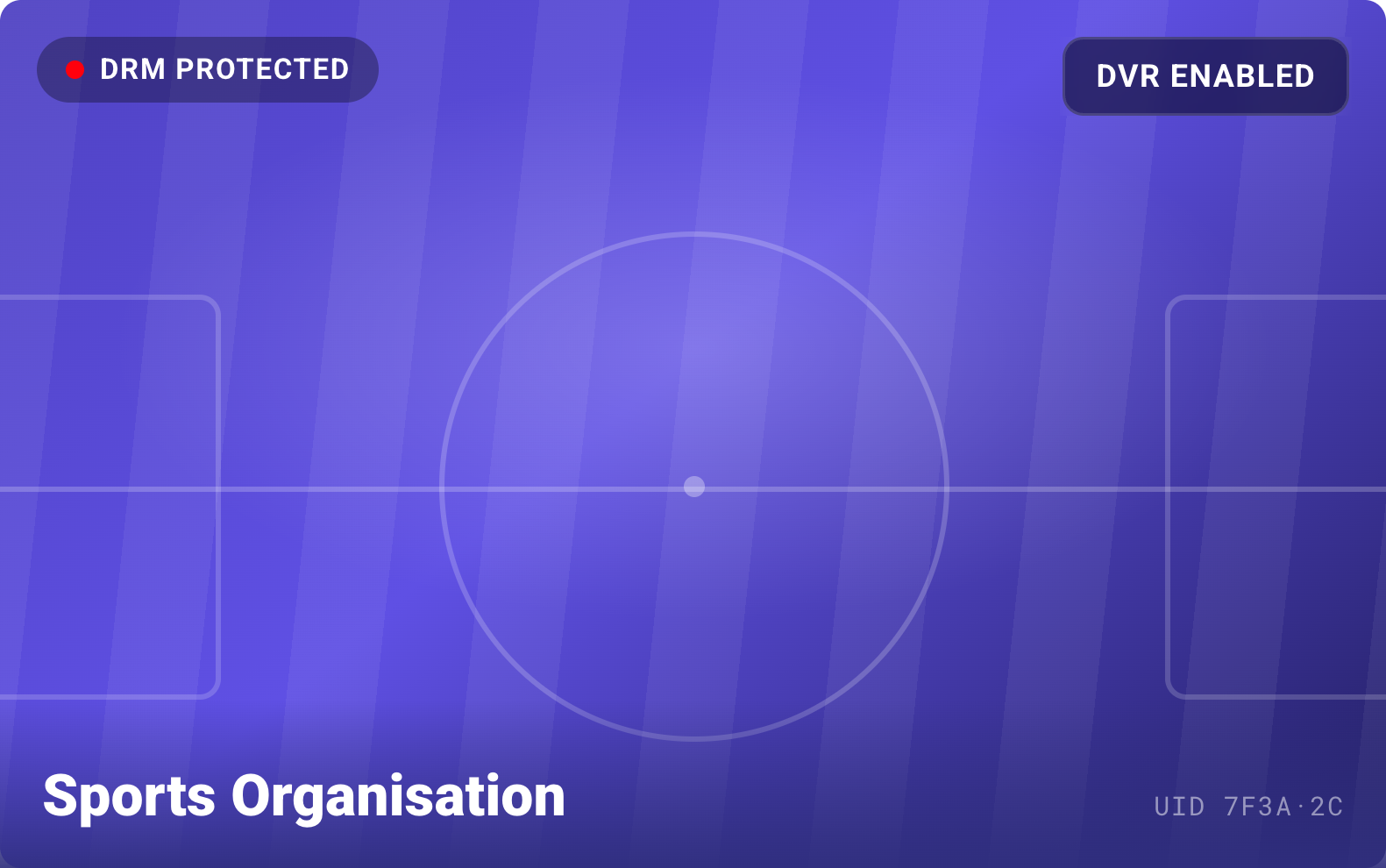 Sports organisation DRM-protected live match player