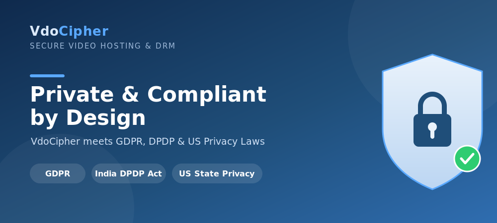 vdocipher gdpr dpdp DPA privacy laws compliance