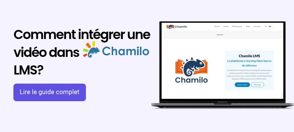 Comment intégrer une vidéo dans Chamilo LMS - guide d'hébergement vidéo