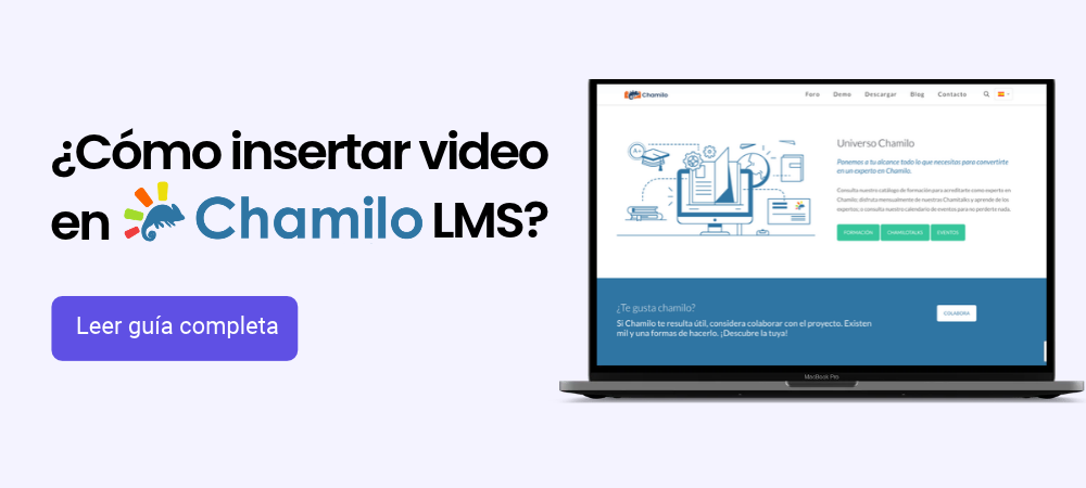 Cómo insertar video en Chamilo LMS - guía de alojamiento de video